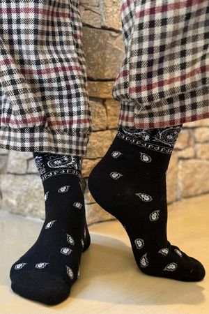 Bandana Socks Black